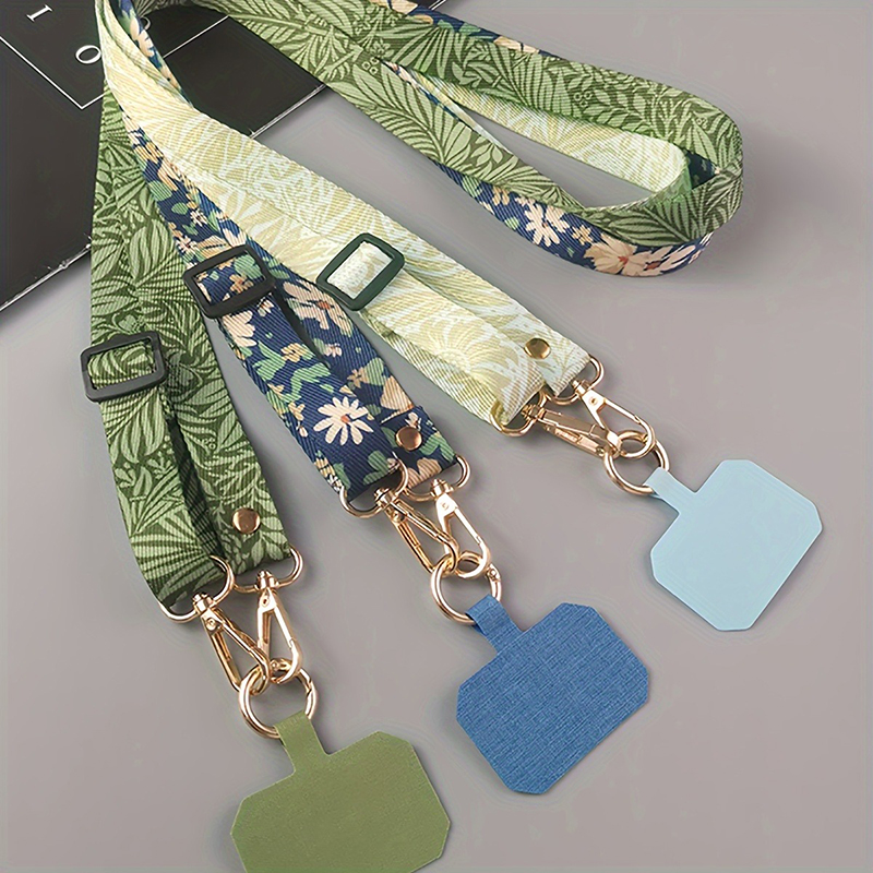 Crossbody Lanyard Neck Strap Case - Bemalte Umhängetasche für Mobiltelefone, verstellbares Seil