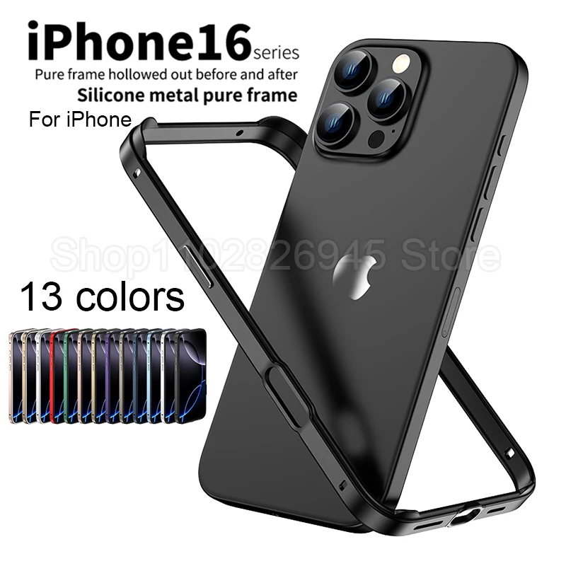 Metal Bumper Aluminum Frame Case - Hybrid-Silikonrahmen Aluminium-Metall-Handyhülle für iPhone 18 17