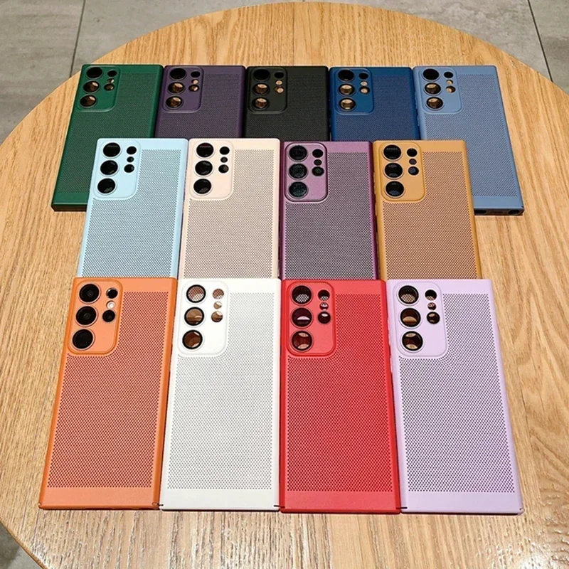 Heat Dissipation Mesh Breathable Case - Atmungsaktives Mesh-Wärmeableitungs-PC-Gehäuse für Samsung S25 S24