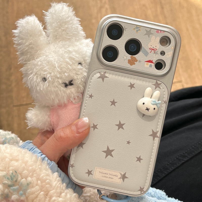 Cute Cartoon Wrist Strap Silicone Case - Luxuriöse Cartoon Niedliche Stern 3D Solide