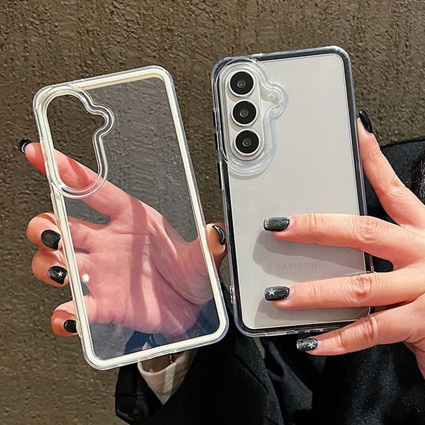 Clear Shockproof Bumper Case - Luxuriöse Candy-Color-Rahmenhülle mit transparenter Rückseite für