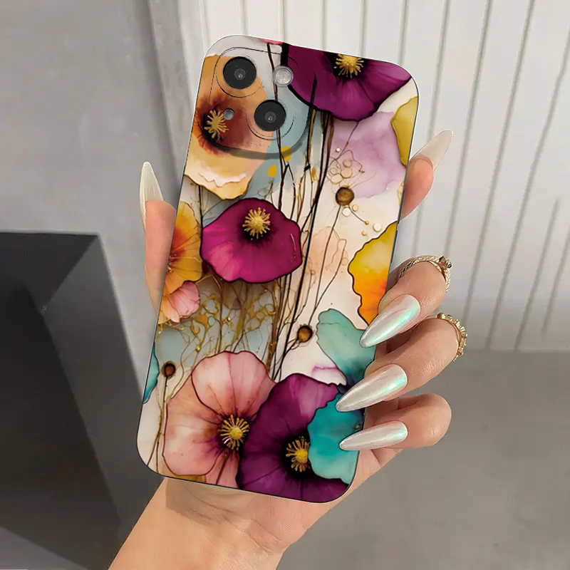 Vintage Floral Pattern Soft Case - Vintage-Blumenmuster Weiche TPU-Schutzhülle für iPhone 17