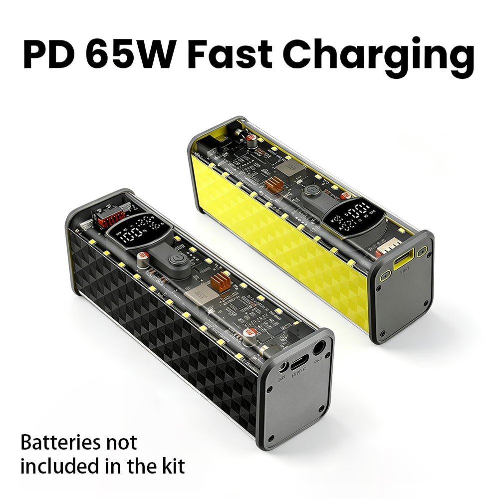 Power Banks - PD 65W Powerbank DIY-Gehäuse 8x18650 Batteriebox