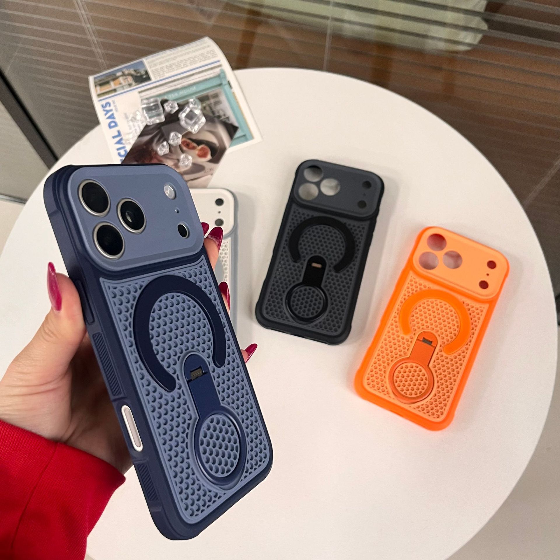 Heat Dissipation Mesh Breathable Case - 360 ° Magnetische Halterung, atmungsaktives Wärmeableitungs-Netzgehäuse