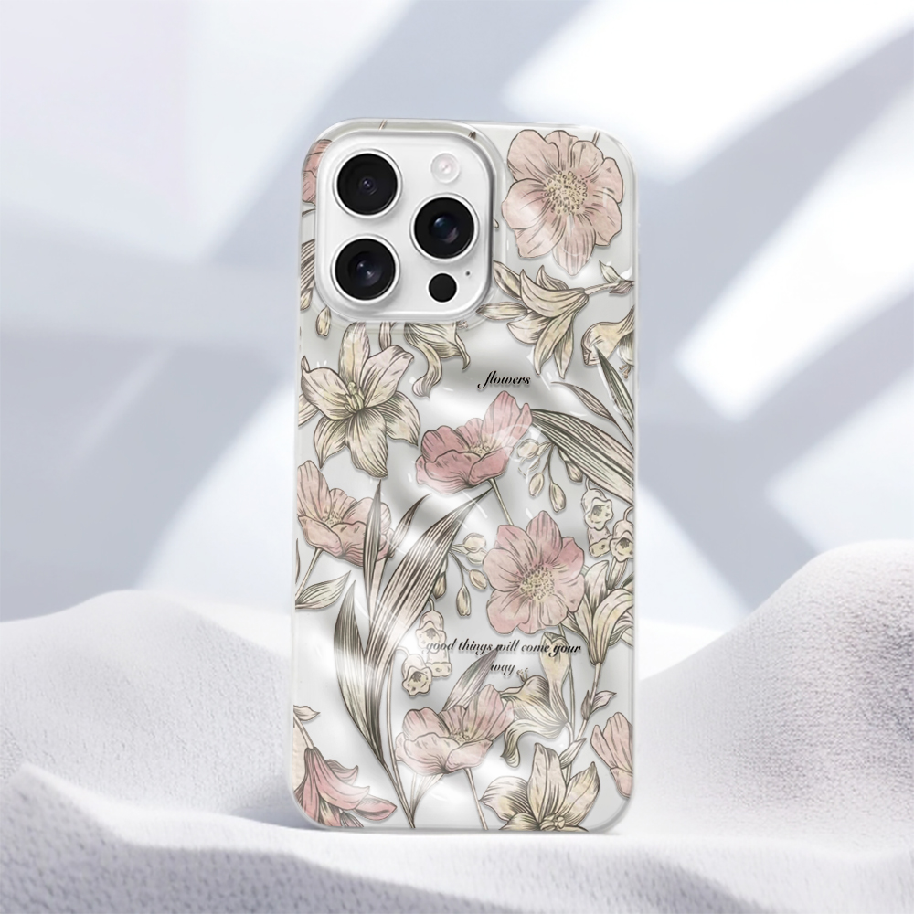 Vintage Floral Pattern Soft Case - Vintage-Blumenmuster Elegante Hübsche Ästhetische Trendige TPU