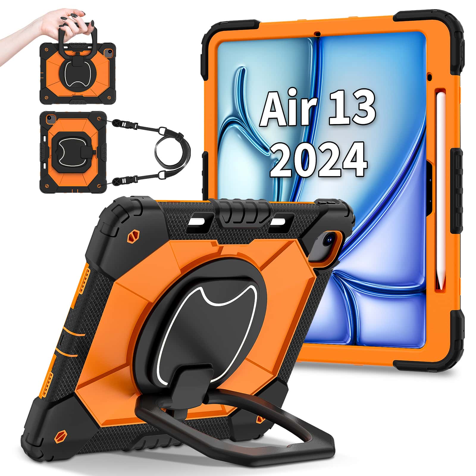 Heavy Duty 360 Full Body Protective Case - Für iPad Pro 13 M5 Air