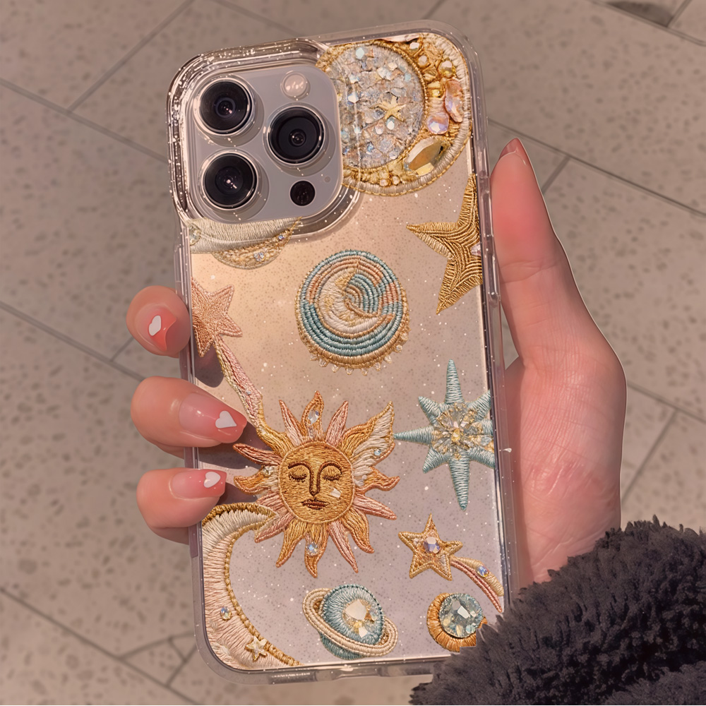 Kreative Sterne-Mond Glitzer-H – Clear Shockproof Bumper Case Bewertung und Preis
