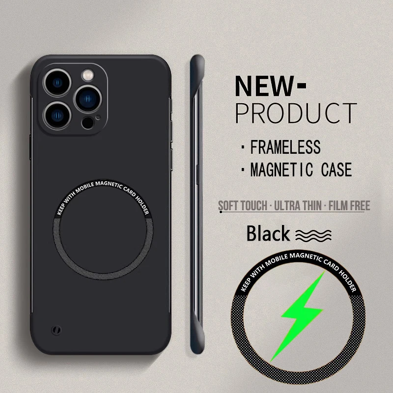 Für Magsafe Magnetische rahmen – Ultra Thin Frameless Phone Cover Bewertung und Preis