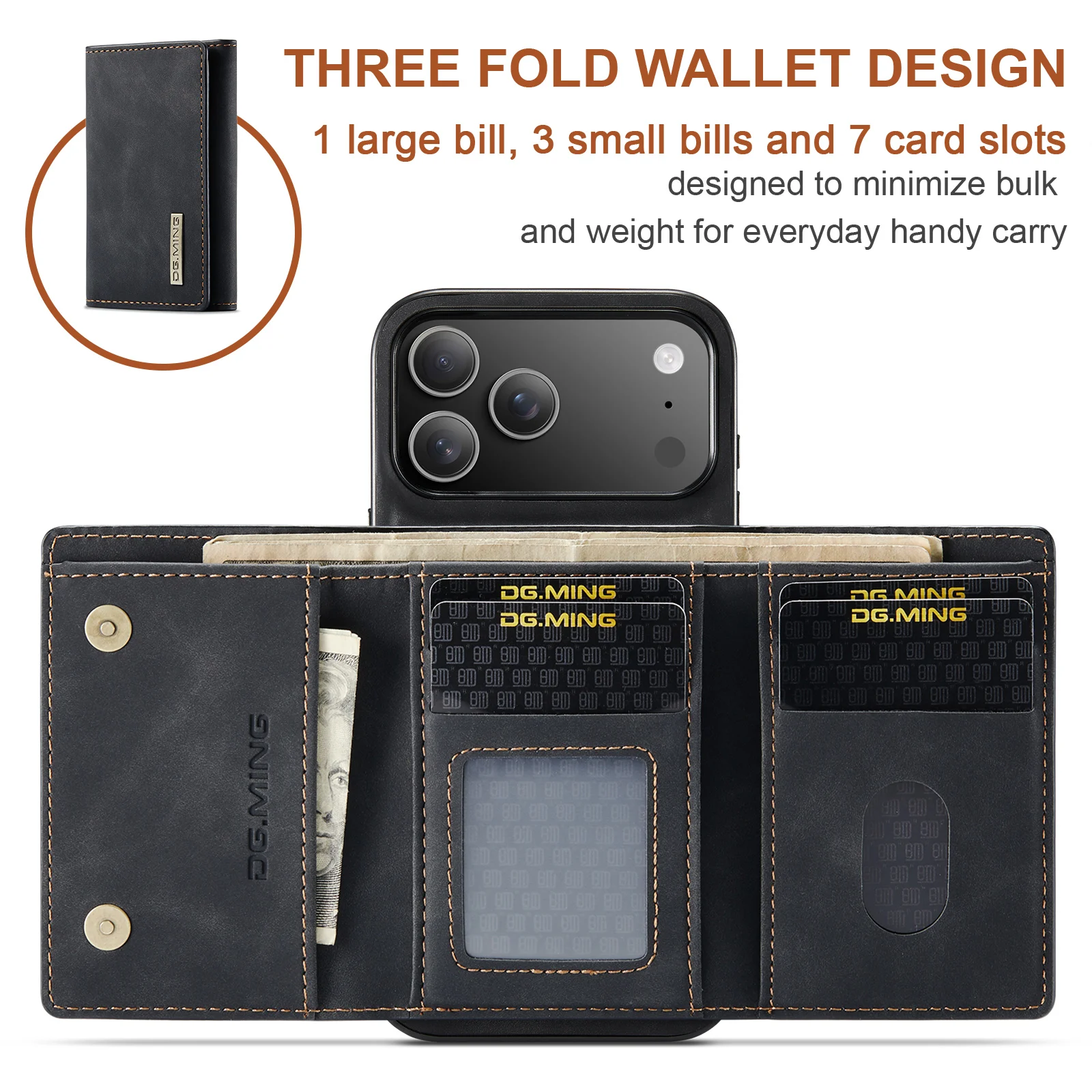 Für neue IPhone 17 Pro Max Air – Leather Wallet Card Holder Phone Cover Bewertung und Preis