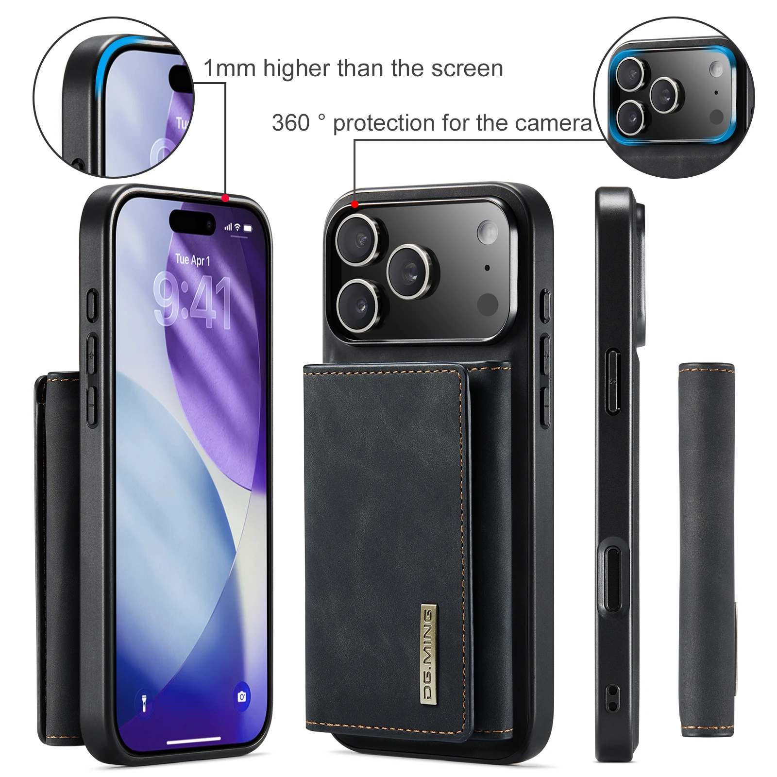 Für neue IPhone 17 Pro Max Air – Leather Wallet Card Holder Phone Cover Bewertung und Preis