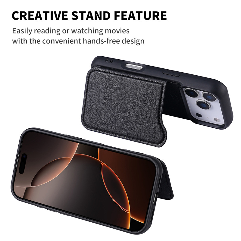 Für Magsafe Magnetische Flip L – Leather Wallet Card Holder Phone Cover Bewertung und Preis