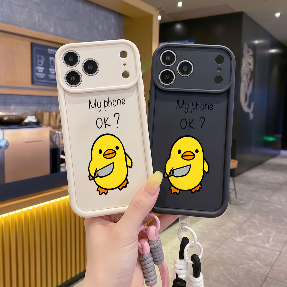 Niedliche Cartoon-Enten-Handyh – Cute Cartoon Wrist Strap Silicone Case Bewertung und Preis