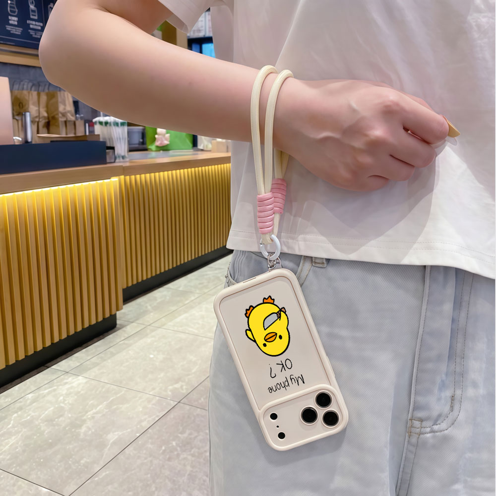 Niedliche Cartoon-Enten-Handyh – Cute Cartoon Wrist Strap Silicone Case Bewertung und Preis