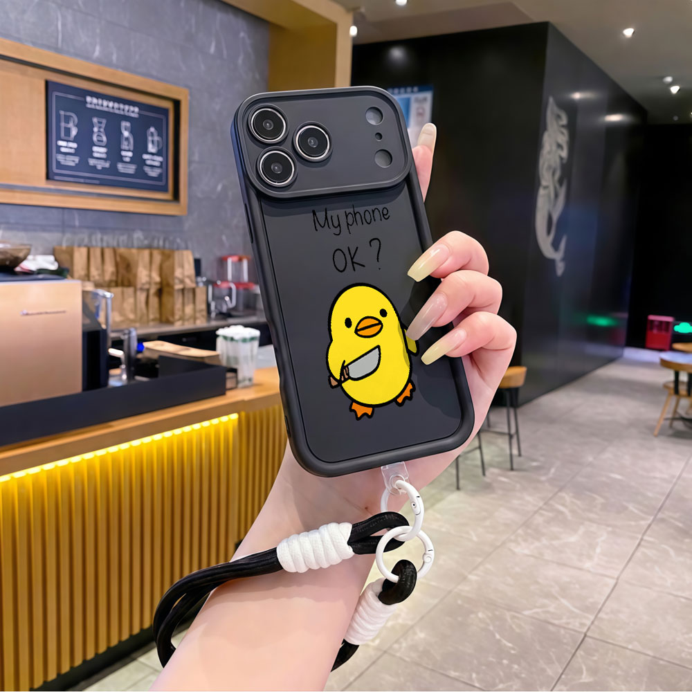 Niedliche Cartoon-Enten-Handyh – Cute Cartoon Wrist Strap Silicone Case Bewertung und Preis
