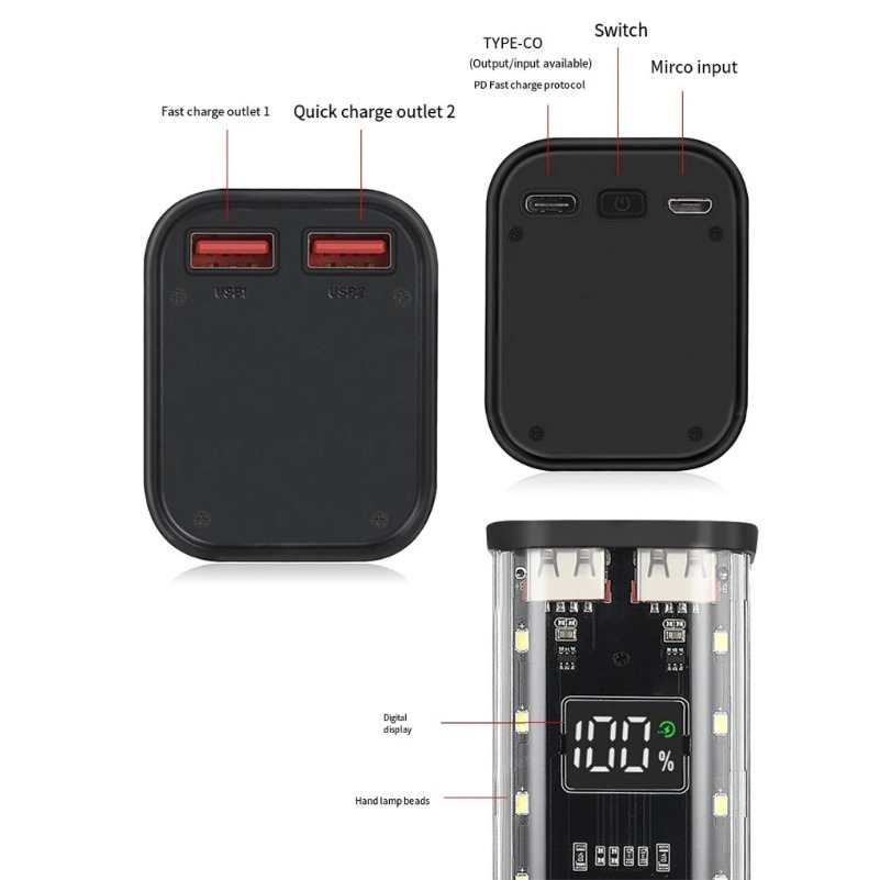 18650 Powerbank-Gehäuse USB-C  – Power Banks Bewertung und Preis