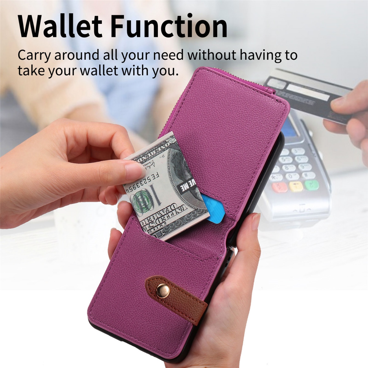 Luxuriöse Kartenhalter-Handyhü – Leather Wallet Card Holder Phone Cover Bewertung und Preis