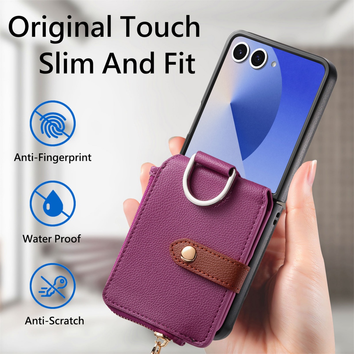 Luxuriöse Kartenhalter-Handyhü – Leather Wallet Card Holder Phone Cover Bewertung und Preis