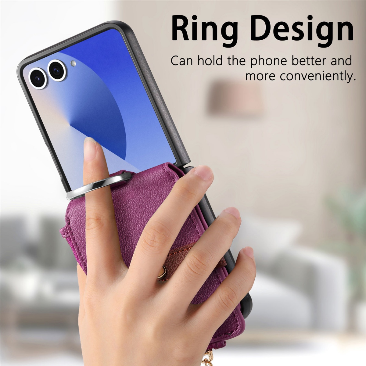 Luxuriöse Kartenhalter-Handyhü – Leather Wallet Card Holder Phone Cover Bewertung und Preis