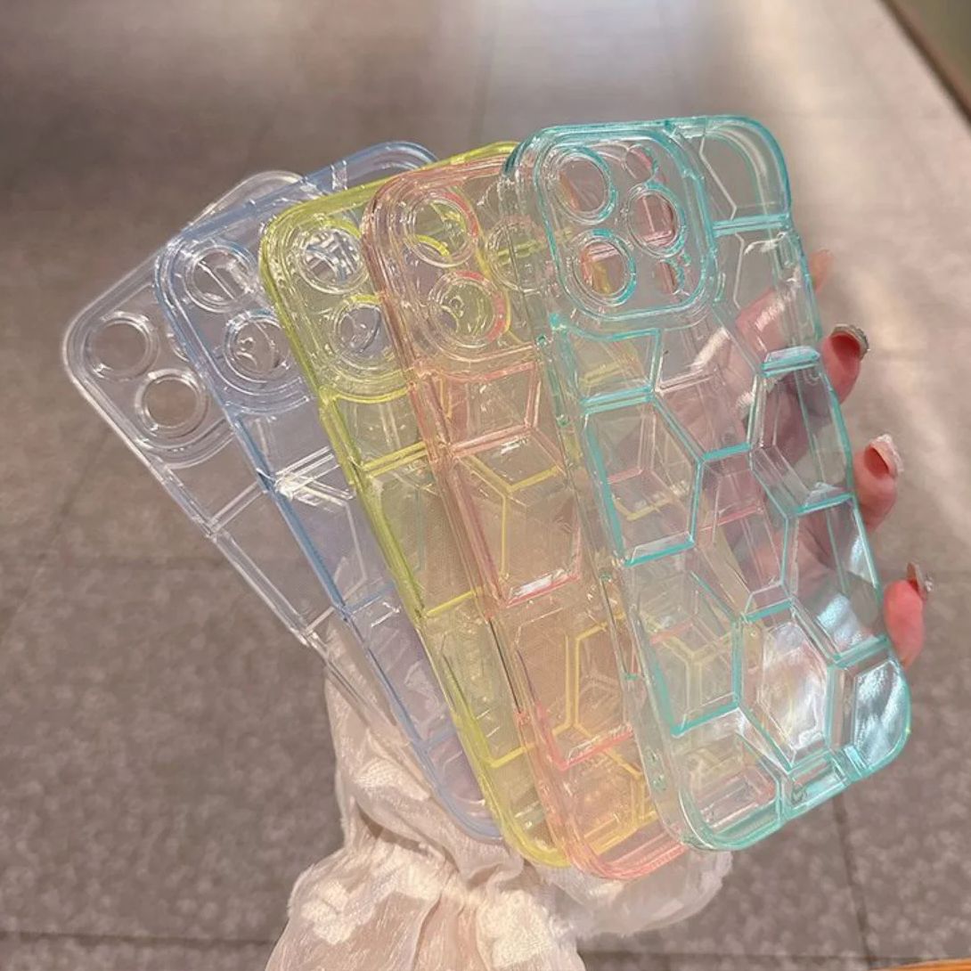 Wabenförmige geometrische Fußb – Clear Shockproof Bumper Case Bewertung und Preis