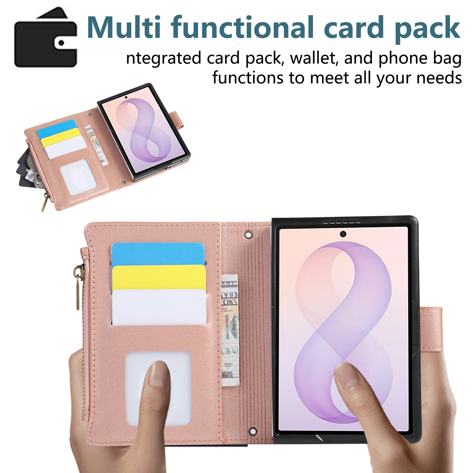 Umhängetasche mit Handgelenksc – Leather Wallet Card Holder Phone Cover Bewertung und Preis