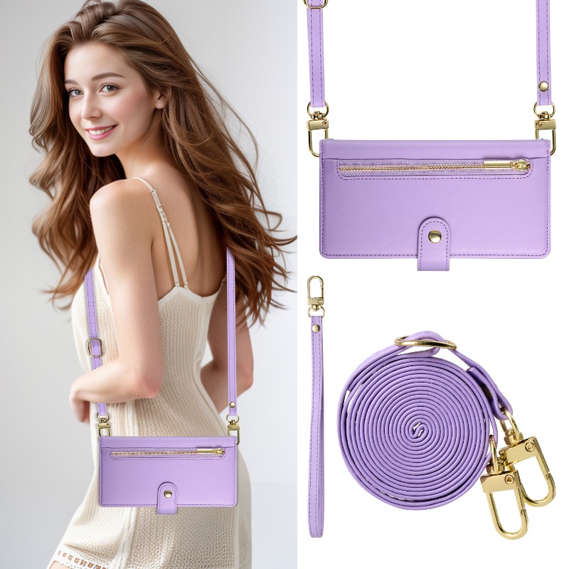 Reißverschluss-Crossbody-Handy – Leather Wallet Card Holder Phone Cover Bewertung und Preis