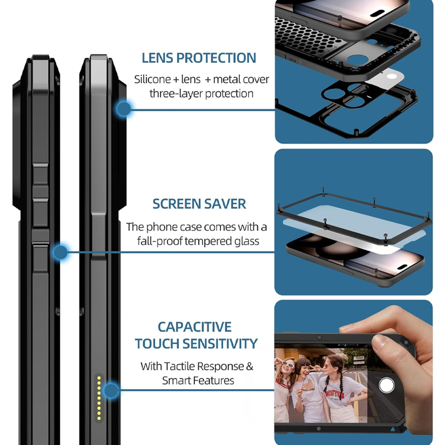 Robuste Metall-Handyhülle mit  – Heavy Duty 360 Full Body Protective Case Bewertung und Preis